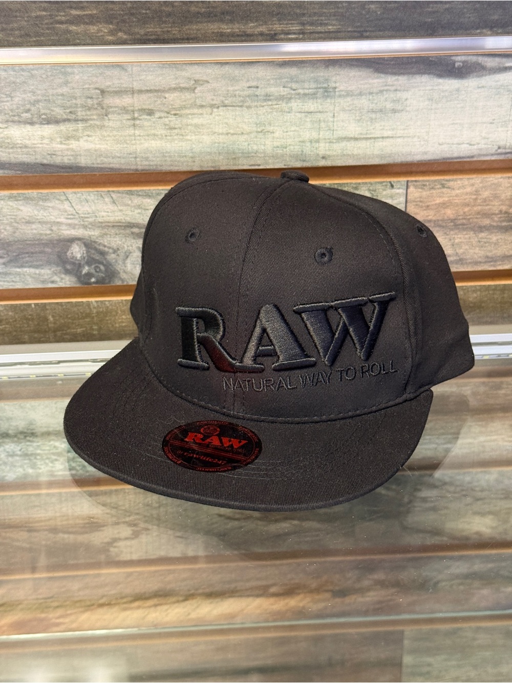 RAW Black Fitted Hat L/XL